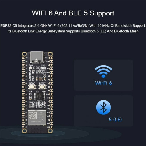 2X ESP32-C6--M Development Board WiFi 6 Microcontroller ESP32-C6--1 Module Supports for ESP-IDF