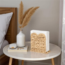 Wicker Rattan Napkin Holder for Table, Kitchen Dining, Bar, Coffee Table, Farmhouse Rustic Boho-Home Decor Paper Holder