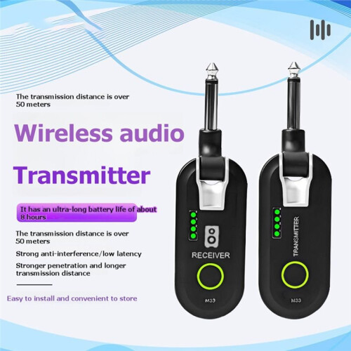 2.4G Wireless Guitar System Rechargeable 270 3.2mm Rotatable Plug Guitar Transmitter Receiver Set Real-