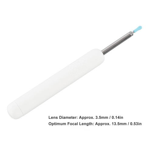 Wireless Ear Wax Removal Tool 1080P Camera, 6 LED, Waterproof White 1