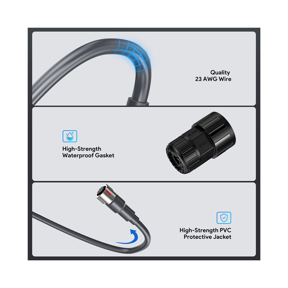 For Starlink Gen 3 Ethernet Adapter, Cable Extension To Rj45 Coupler Waterproof For Dish 6031088627401