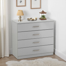 Dakota 4 Drawer Chest - Light Grey