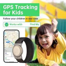 GPS Tracker Real Locator Watch Band for Kids Teens Special Needs and Elderly Works with for IOS Find My APP B