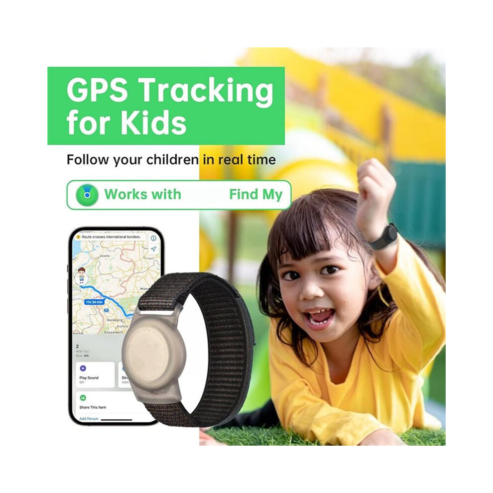 GPS Tracker Real   Locator Watch Band for Kids Teens Special Needs and Elderly Works with for IOS Find My APP B