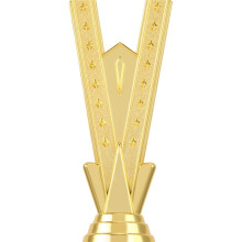 Trophée Étoile D'Or - Récompense en Plastique - Coupe - Prix - Concours de Chant et de Danse - Trophée de Récompense pour École - Jouet - 25 cm