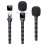 Microphone Handle Fit for  MIC 1/2 MIC  Handheld Adapter Wireless Lav Mic Back Clamp Holder for Vlog Interview 2