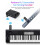 2X Rechargeable Midi Wireless Guitar System Audio Receiver Transmitter Wireless Midi Adapter for Digital Piano Keyboard 2