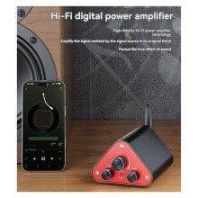 Amplificador Estéreo HiFi de 2 Canales, Receptor HiFi, Sonido de Alta Fidelidad, Diseño Compacto, Ideal para Sistemas de Audio Domésticos.