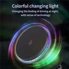 15W Magnetic Car Wireless Charger RGB for 12 13 14 15 Macsafe Car Phone Holder Stand Mount Charging Station RGB