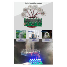 Humidifier Module Kit Ultrasonic Nebulizer Mist Driver Circuit Board with 6 Nozzle Interface Nebulizing Control Board A