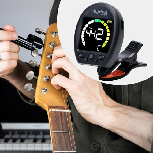 Meideal Generic Guitar Tuner Tuning Device Display Panel Instrument Accessory Compact Rotatable for Guitar Bass Ukulele Violin 2
