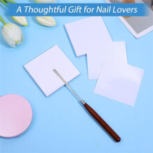 100 Blatt Künstler-Palettepapier, Tragbare und Praktische Palette mit 1 Rührstab, Künstlerpapier für Gel-Nageldesign