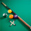 Ensemble de 4 Têtes de Queue de Billard, Support de Queue en Forme de Croix avec Embouts en Caoutchouc Antidérapants 4