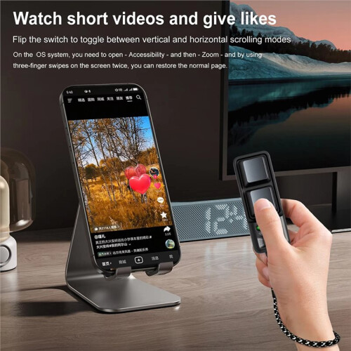 E-Book Page Turner Cellphone Remote Control Short Video Scrolling Controller Lazy Tool for  for Android for IOS B