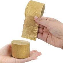 12 Rolls Gold Crepe Paper Streamers for Birthday Party Wedding Festival Party Decorations