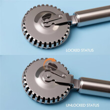 1pc Stainless Steel Pastry Roller - Dough Crimper for Baking, Dumplings & Empanadas