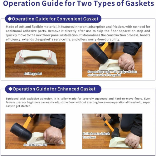 Floor  Fixer Tool-LVP Installation Kit-Plank Grabber -Includes 4 Sheets Reusable Pads Easy to Operate 2
