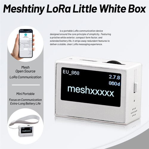 Meshtiny  Mesh LoRa Node met OLED-Display NRF52840 SX1262 LoRa-Module Draagbare LoRa-Radiorepeater 868 MHz