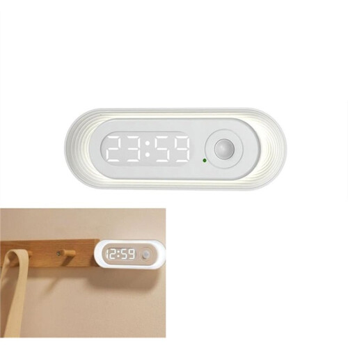 Motion Sensor Wall Clock Night Light Bathroom Study Night Light 2