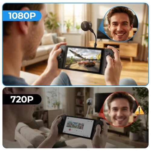 For  2 Camera,HD 1080P USB C Webcam Support Plug and ,360 Flexible Angle Adjustment Detachable USB C Cable 2