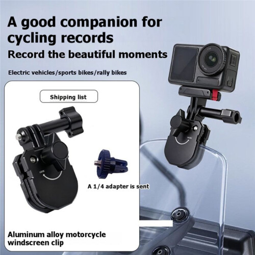 Motorcycle Windshield Clip for  /  Action /  Etc Action Camera Aluminum Alloy Mount Clip 2