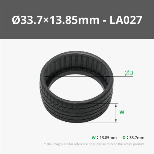 For  CyberBrick 4PCS Ø33.7x13.85mm Rubber Tires  3D Printed Model Components 1