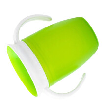 Silikon-Kleinkind-Trinkbecher mit Griff, 360 Schutz, 10,5 cm, Grün