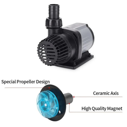 DCS-2000 20W 2000L/H Fish Tank Water Pump Variable Frequency Submersible Pump Flow Adjustable  Water Pump EU Plug 2