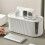 Cable Management Box Large Capacity Cord Organizer with Functional Design for Home White 3