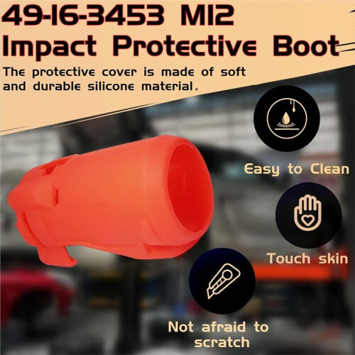 49-16-3453 Impact Protective Boot for  M12FUEL 1/4" Hex Impact Driver 3453-20-Replacement Protective Cover Case 1