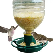 6pcs Dark Green Hanging Tray Bird Feeder Plastic Automatic Portable Bird Feeders Outdoor Garden Balcony Feeding