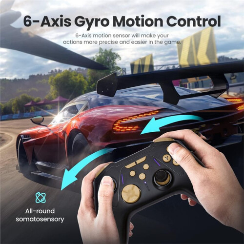 Wireless Gamepad for  2 NS/PC/Android/IOS,Hall Effect Trigger Gaming Controller with Six Axis Motion Sensing 1
