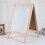 Double-Sided Foldable Dry Erase Whiteboard, Wood Frame Blackboard for Advertising & Teaching 2