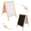 Double-Sided Foldable Dry Erase Whiteboard, Wood Frame Blackboard for Advertising & Teaching 1