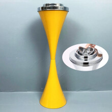 Outdoor Standing Ashtray with Lid 24 Inches, Windproof Stainless Steel Floor Ashtray for Patio