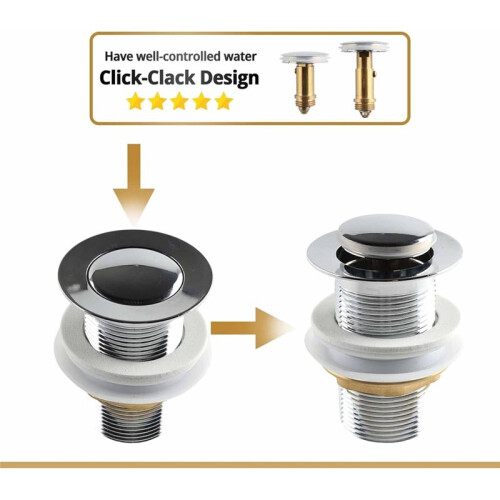 38mm - Sink Plug Replacement, Brass Bathroom Sink Drainer Plug for Bathroom Sink Plug Replacement 2pcs 2