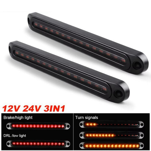 2pcs Sequential Strobe 30 LED Trailer Tail Light Bar for Pickup Truck RV UTV 2