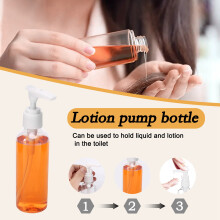 12 Pack 3.4Oz/100Ml Transparent Travel Bottles Pump Bottle Lotion Dispenser Bottle for Water, Massage Oil, Shampoo