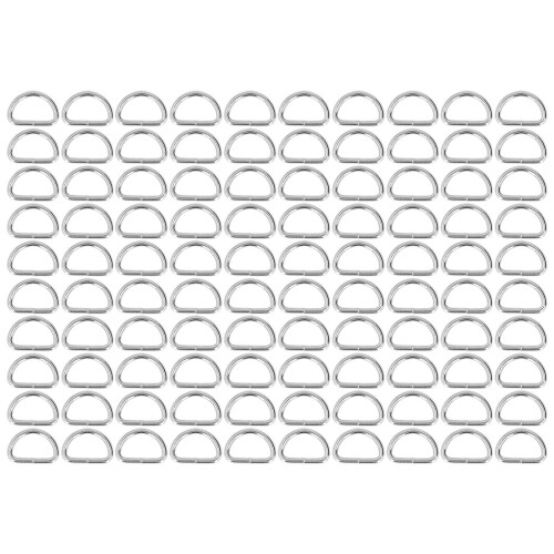 Anelli a D 100 pezzi Argento 2x15x10mm per collane 1