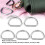 Anelli a D 100 pezzi Argento 2x15x10mm per collane 6