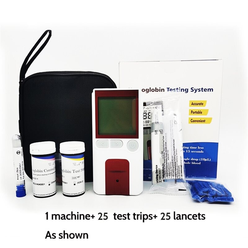 Rapid Hemoglobin Test Meter Strips Anemia Blood Test Home Use Hb Meter ...