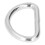Anelli a D 100 pezzi Argento 2x15x10mm per collane 11