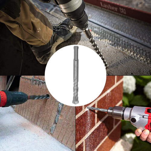 5Pcs Spiral Impact Drill Bits 110mm Cemented Carbide Tip 2