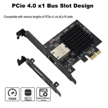 Neue PCIe X1 Bis 10 Gbit/S Single-Port RJ45 Netzwerkkarte AQC113 1G/2,5G/5G/10 Gbit/S Unterstützt PXE Wired LAN Win10/11 Desktop