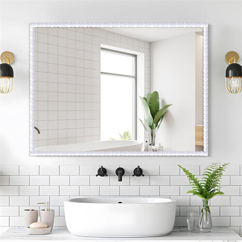 Moldura Adesiva de 0,4 Polegadas X 118 Polegadas com Contas e Rolo - Fácil de Pintar, Moldura Flexível para Artesanato DIY para Moldura de Espelho, 2