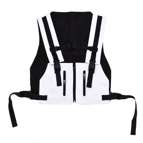 Hiking Reflective Vest Waterproof Polyester, White, 47x42cm 1