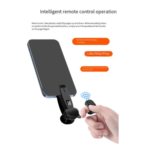 3 Set Remote Control Page Turner Auto Clicker  5.3 for Phone Android/E-Reader Gaming Live Black 2