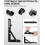 2pcs Black Folding Console Stand, Heavy Duty Retractable Folding Console Stand 3