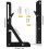 2pcs Black Folding Console Stand, Heavy Duty Retractable Folding Console Stand 5