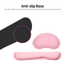 Memory Foam Keyboard & Mouse Wrist Pad Set – Anti-slip Base, 6 Colors
